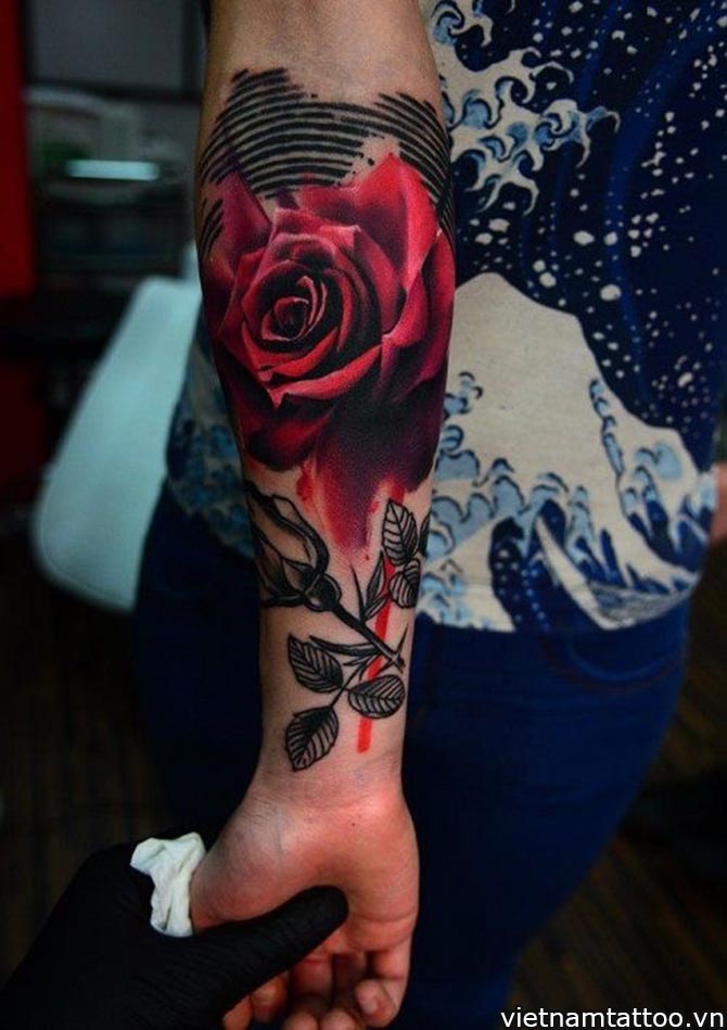 39 hình xăm hoa đẹp ở tay cho nữ hiện đại  Tattoo Gà